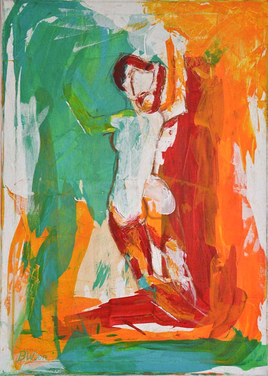 Passion 1 von Brigitte Wolf, Mischtechnik auf Leinwand, 2014