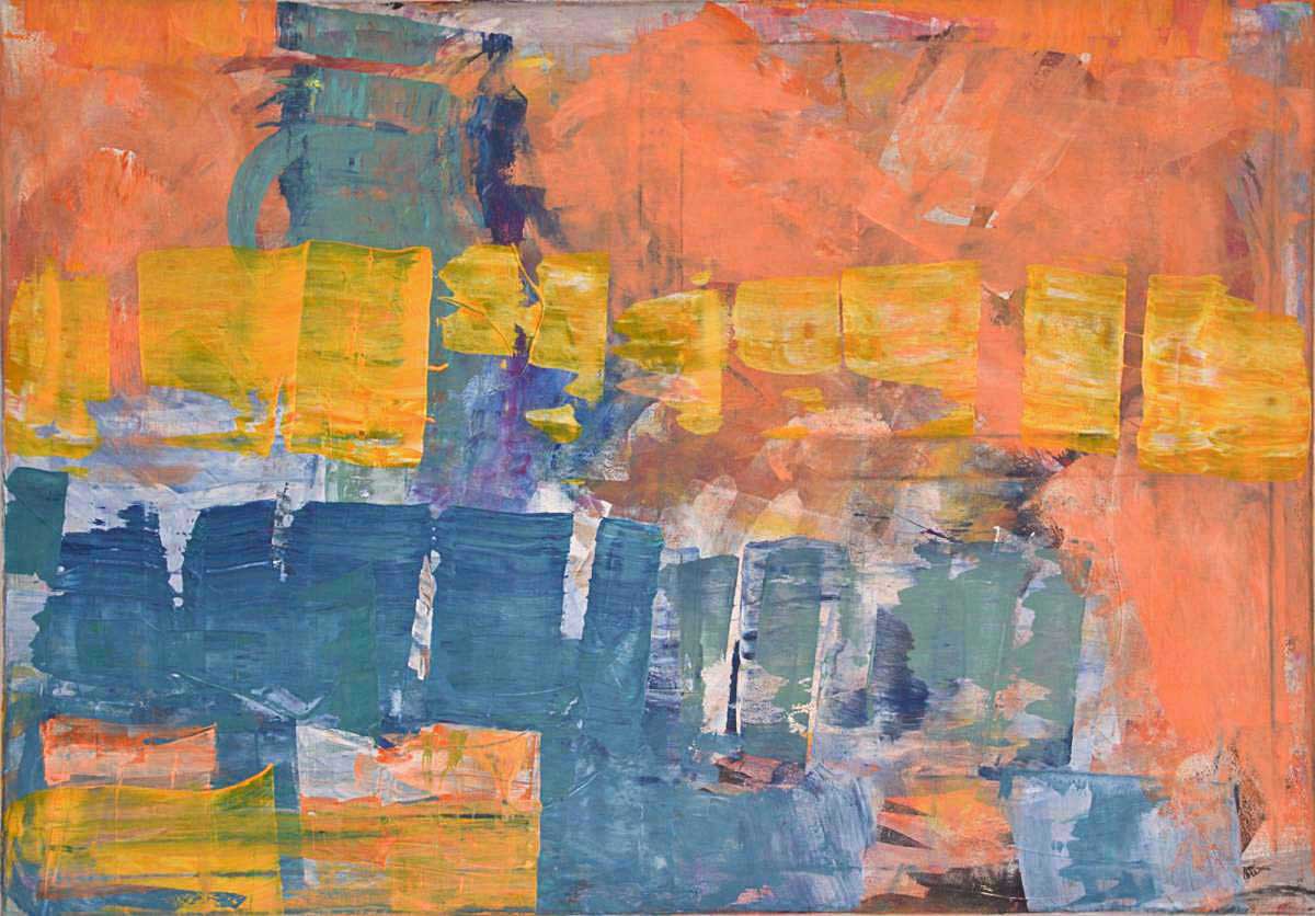 Vibration von Brigitte Wolf, Acryl auf Leinwand, 2014